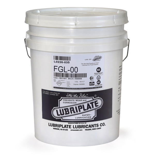 Lubriplate Fgl-00, 35 Lb Pail, H-1/Food Grade White Grease For Auto Lube Systems L0226-035